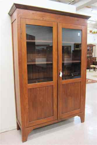 Appraisal: DOUBLE-DOOR CABINET BOOKCASE Arts Crafts design th century having a