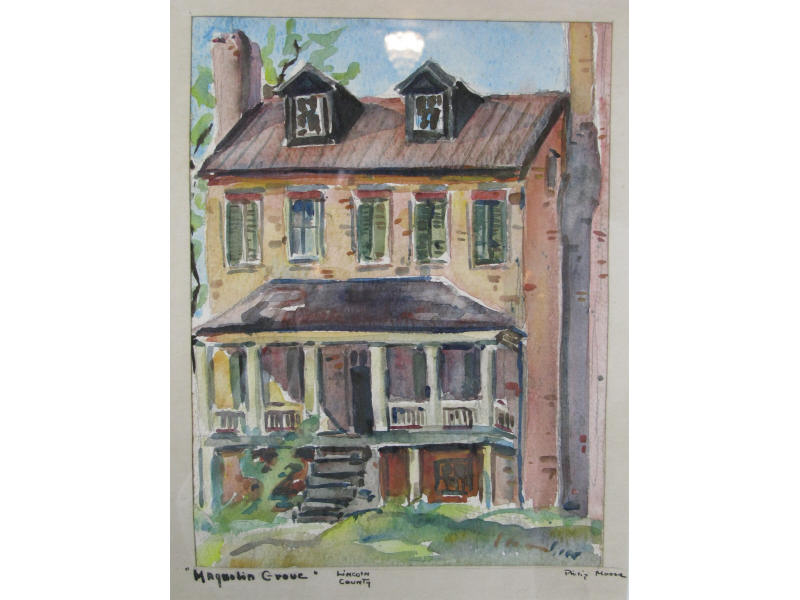 Appraisal: Philip Moose NC - Lincolnton Scene watercolor on paper signed