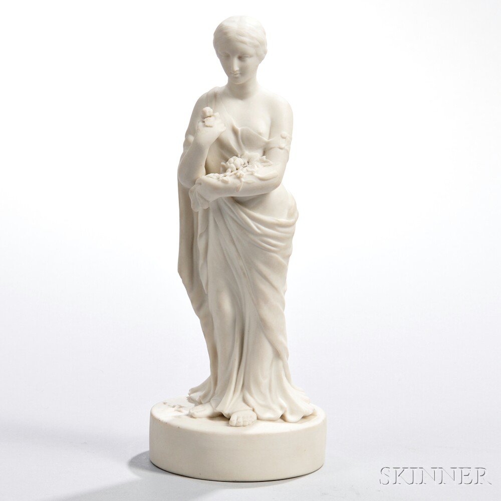 Appraisal: Wedgwood Carrara Allegorical Figure of a Season England mid- th