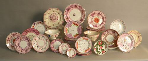 Appraisal: Group of luster decorated Staffordshire th c