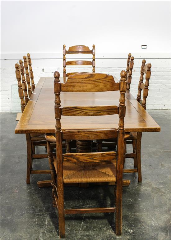 Appraisal: Sale Lot An American Oak Dining Set second half th