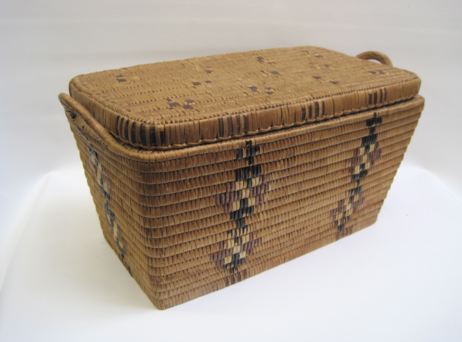 Appraisal: NATIVE AMERICAN INDIAN COVERED BASKET attributed to the Salish or