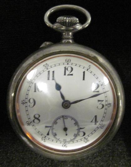 Appraisal: Gentleman's silver open face pocket watch Moerisca