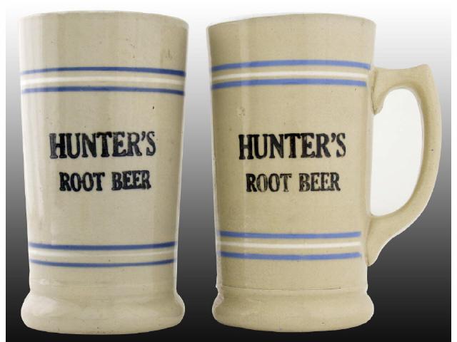 Appraisal: Lot of Hunter's Root Beer Mugs Description Circa to Both