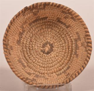 Appraisal: Antique Pima Indian Two Color Coil Basket - h x