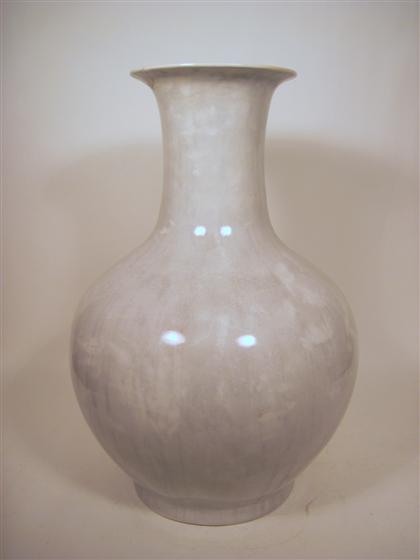 Appraisal: Large Chinese white glazed vaseOf globular form with a long