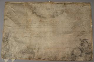 Appraisal: George Washington Society of Cincinnati Membership Certificate vellum document signed