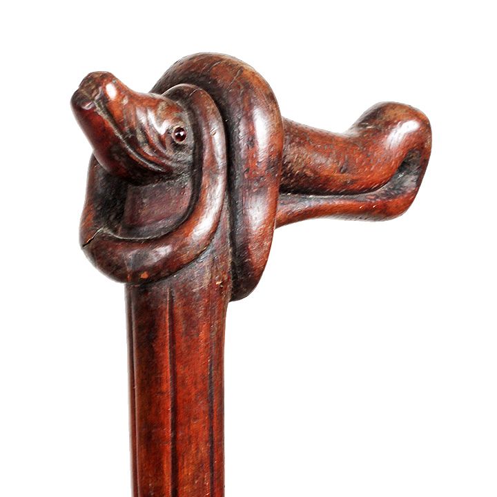 Appraisal: Sea Serpent Folk Cane Ca - An exotic carved handle