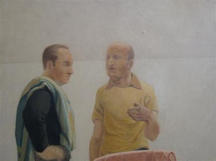 Appraisal: ANDREW WELLS british th century three oils STUDY FOR TWO