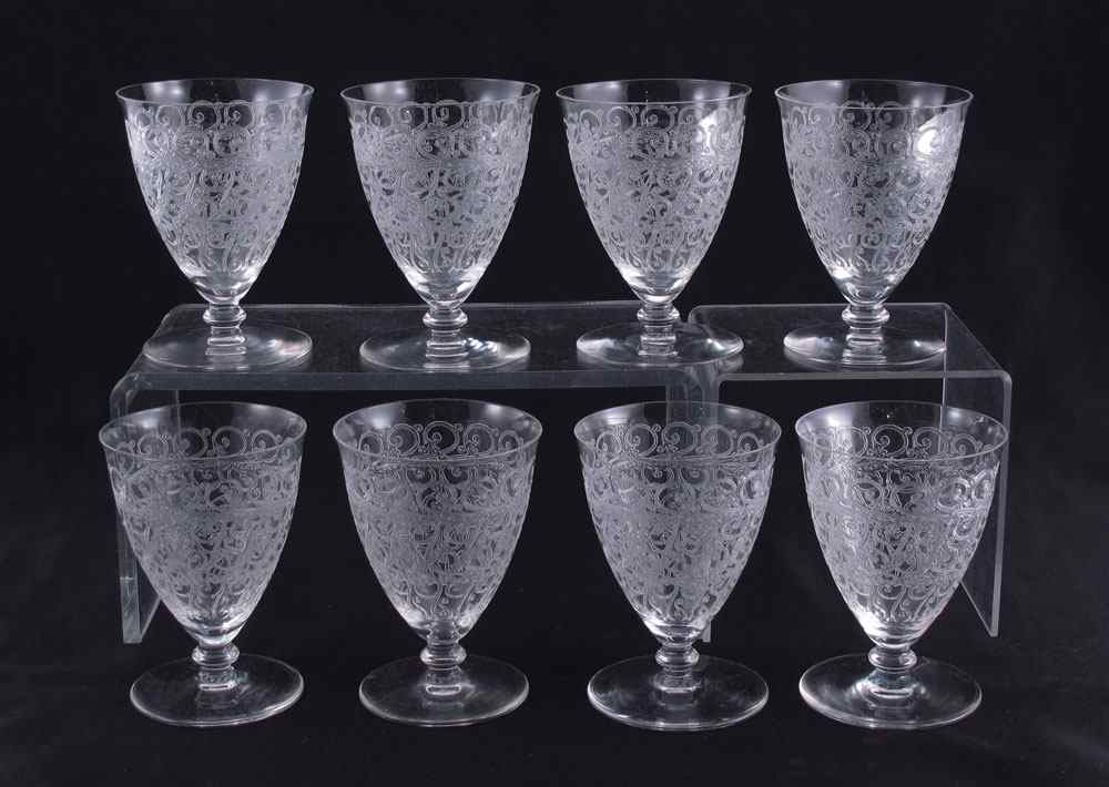 Appraisal: BACCARAT FRENCH CRYSTAL GLASSES Footed cocktail or juice glasses ''h