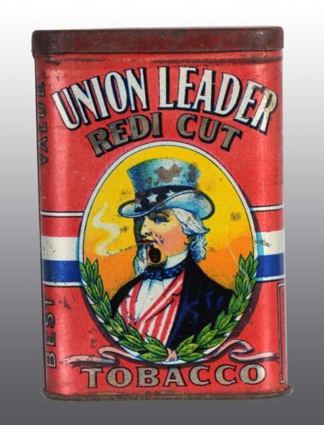 Appraisal: Union Leader Redi Cut Tobacco Tin Description Nice image of