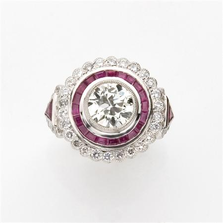 Appraisal: Diamond and Ruby Ring Estimate -