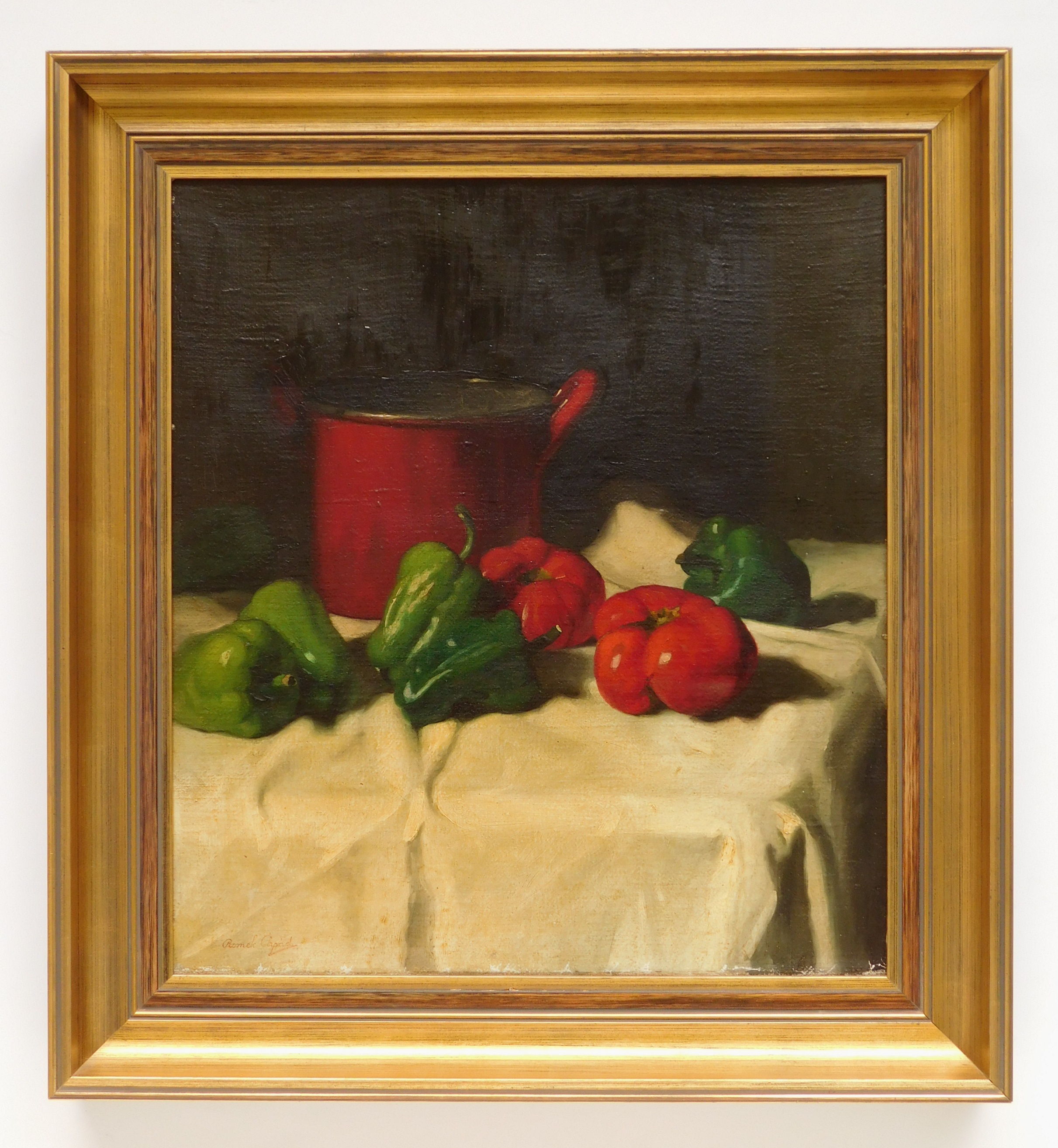 Appraisal: Romek Arpad Hungarian - Still-Life of Vegetables- oil on canvas