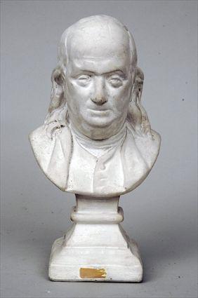 Appraisal: Chalkware Bust of Benjamin Franklin x in