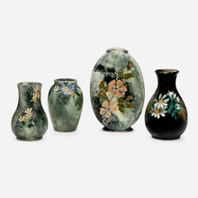 Appraisal: T J Wheatley Co COLLECTION OF FOUR VASES USA glazed