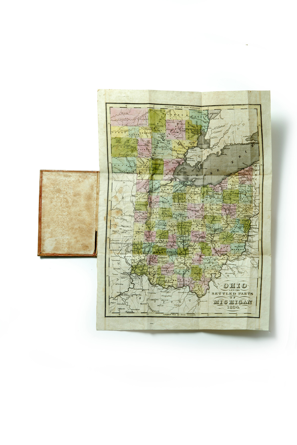 Appraisal: POCKET MAP OF OHIO IN THE YEAR BEFORE THE TOLEDO