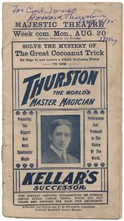 Appraisal: Thurston Howard Majestic Theatre Program Thurston Kellar s Successor New