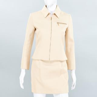 Appraisal: Louis Vuitton cotton twill skirt suit Louis Vuitton cotton twill