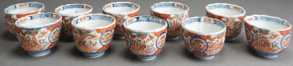 Appraisal: -PIECE SET OF FUKI CHOSHUN TYPE IMARI DECORATED ARITAWARE TEA