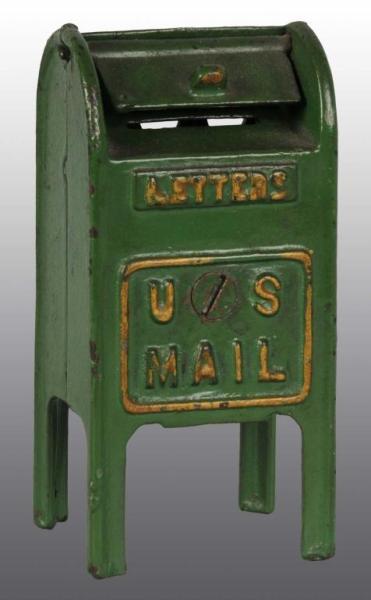 Appraisal: Cast Iron Standing Mailbox Still Bank Description Manufactured by Hubley