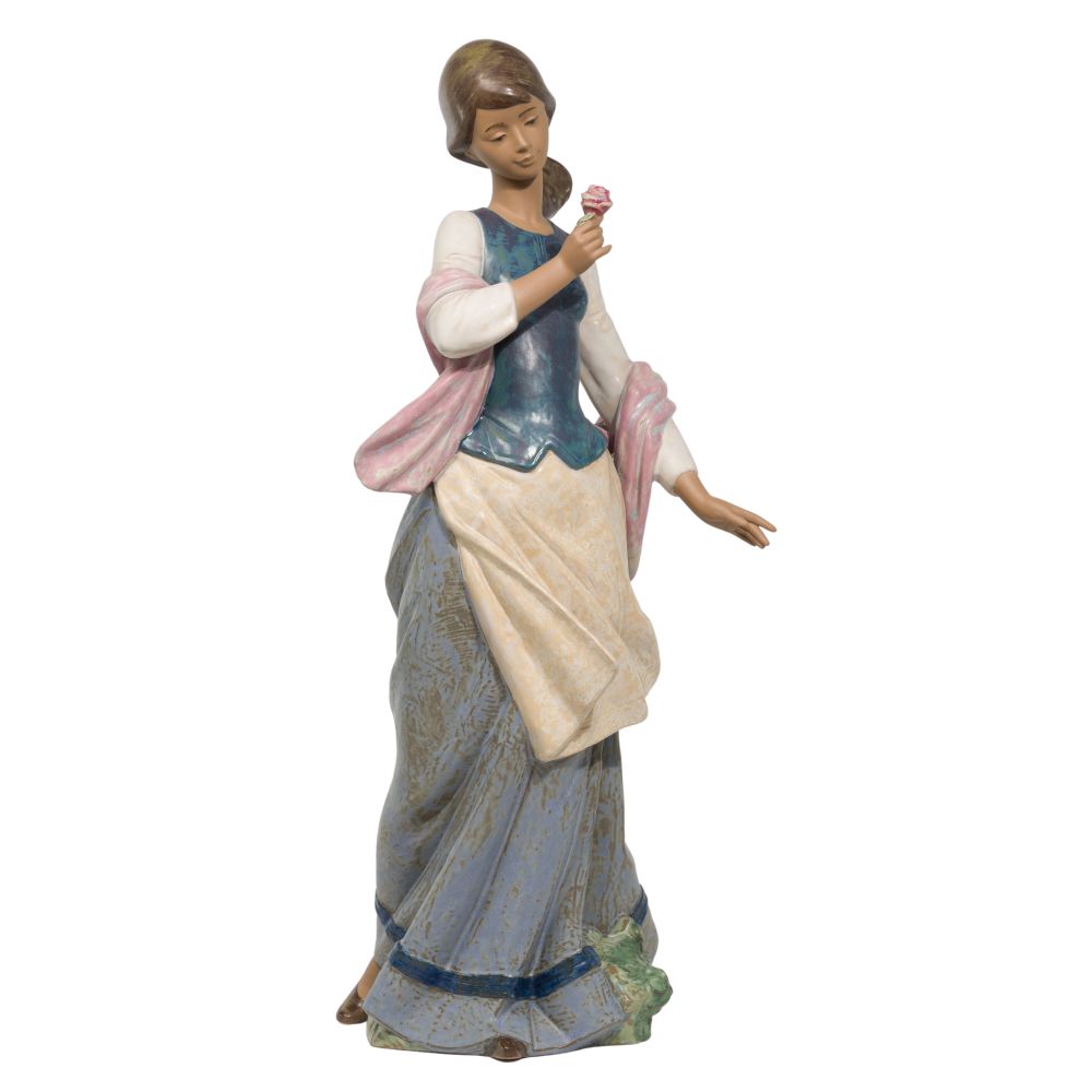 Appraisal: LLADRO GIRL IN LOVE FIGURINERetired gres finish original packing and