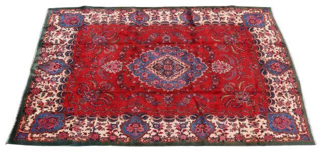 Appraisal: Hand-tied Persian Mashad rug approx ' l ' w