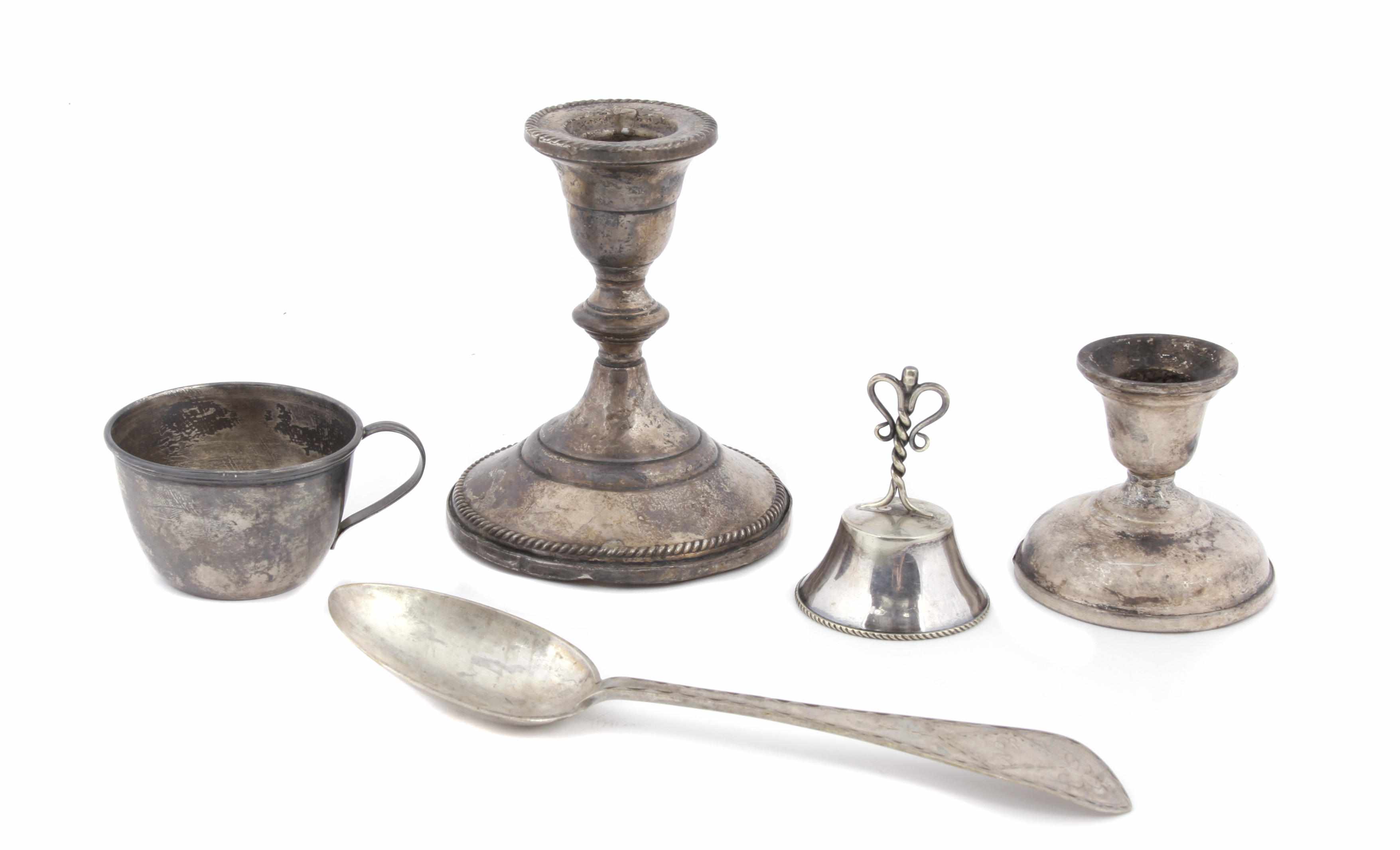 Appraisal: An assembled group of silver silverplate and white metal table