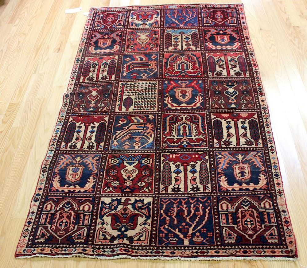 Appraisal: Antique and Finely Hand Woven Persian Carpet Nice looker with