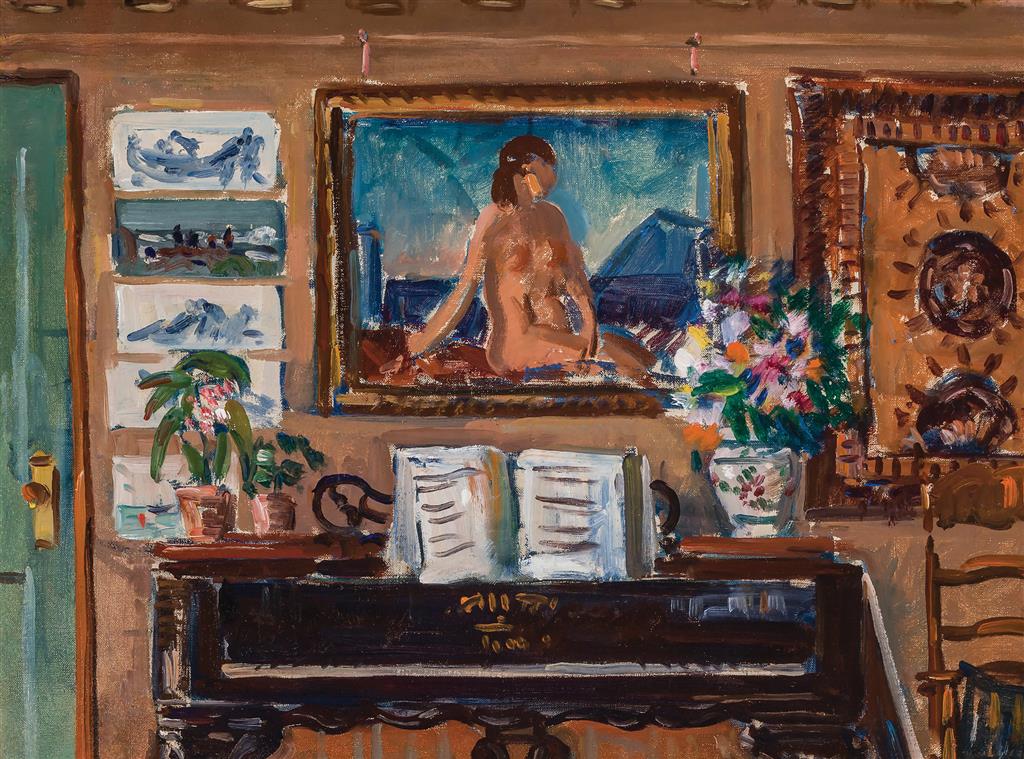 Appraisal: GIFFORD BEAL American - Interior with Piano oil on canvas