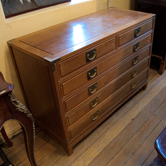 Appraisal: ORIENTAL TEAK SIX DRAWER CHEST