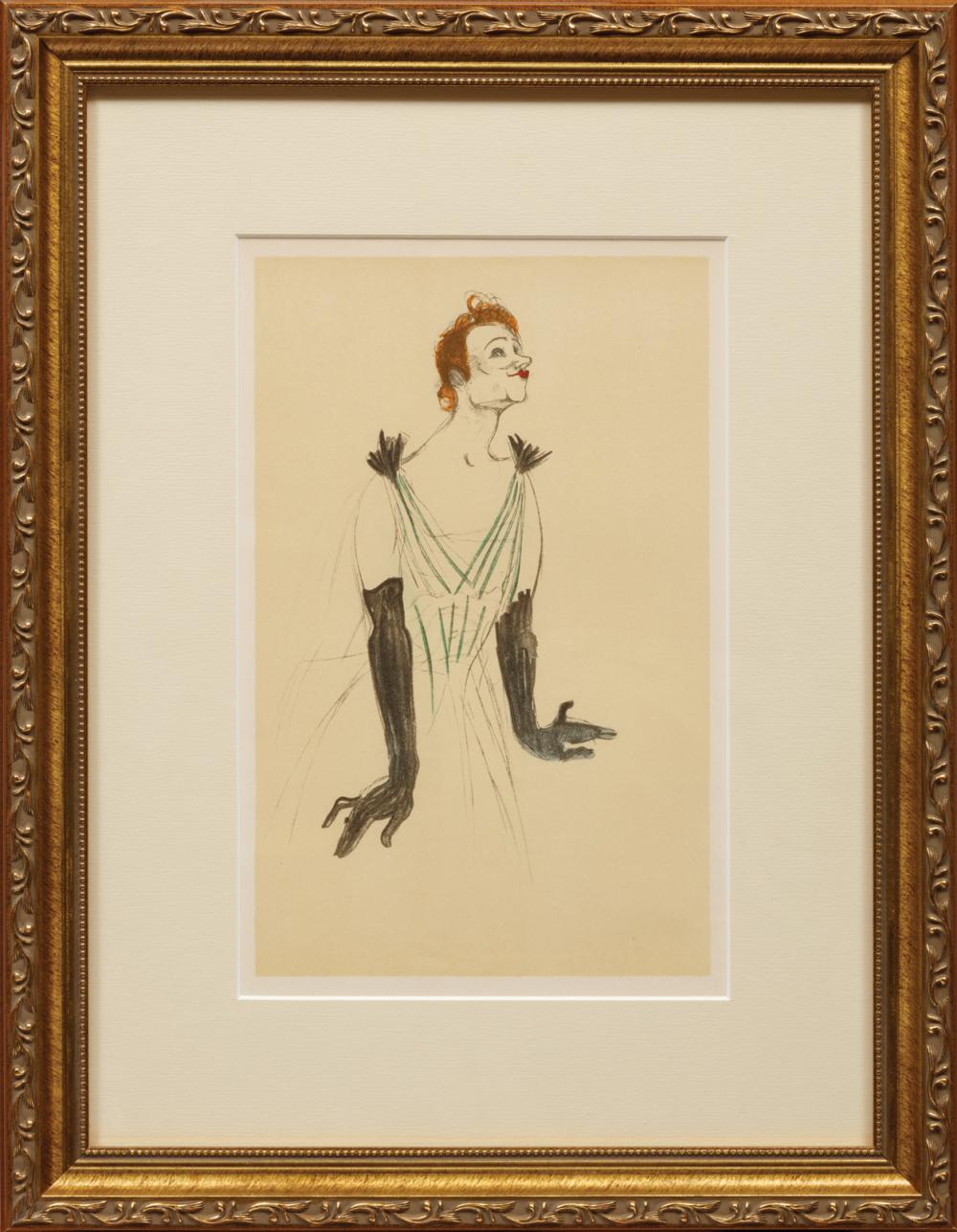 Appraisal: After Henri de Toulouse-Lautrec French - Yvves Gilbert offset lithograph