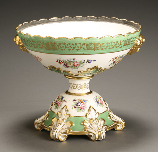 Appraisal: Paris Porcelain Punch Bowl Third Quarter th Century In two