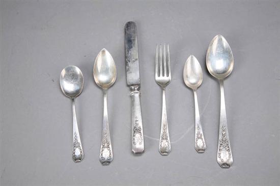 Appraisal: SET OF STERLING FLATWARE Whiting Madam Jumel pattern Twenty-six pieces