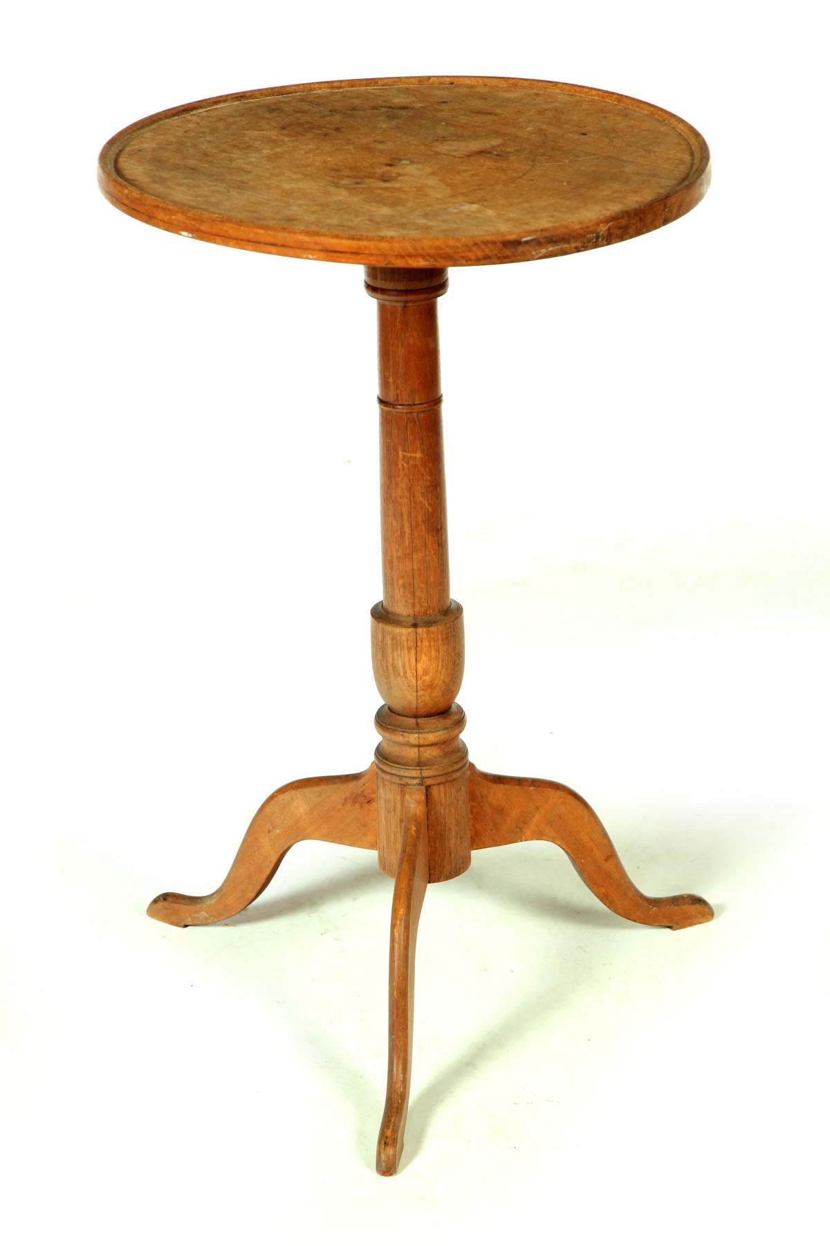 Appraisal: CHIPPENDALE TILT-TOP CANDLESTAND American late th-early th century with traces