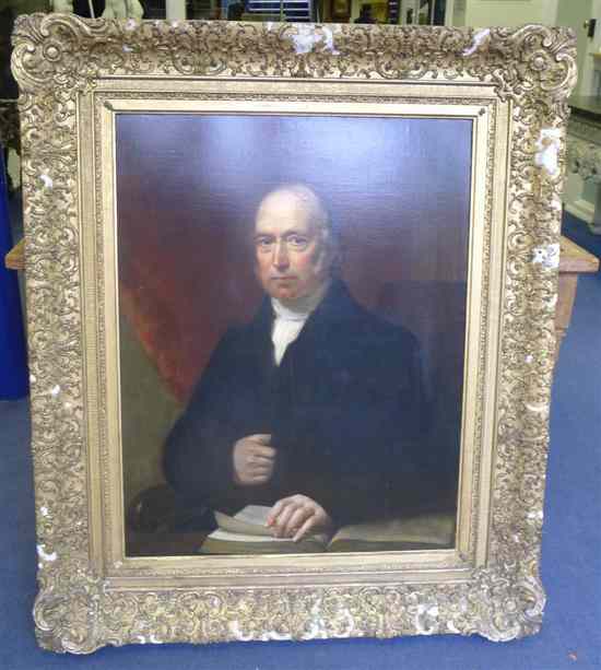 Appraisal: Mid th century English School oil on canvas Portrait of