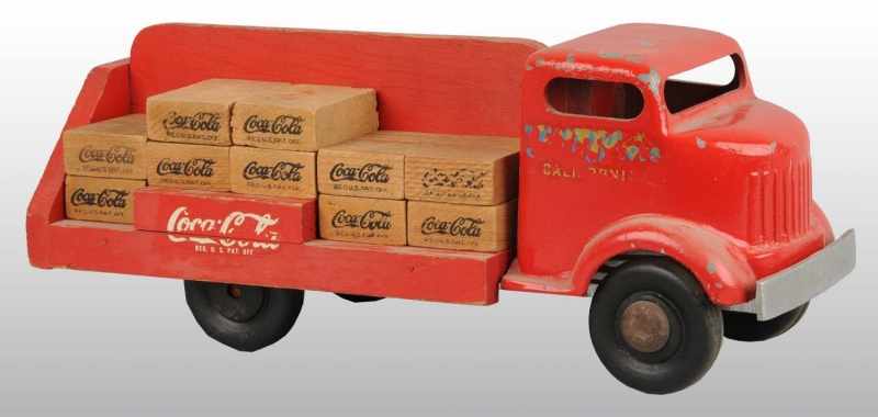 Appraisal: Tin Wooden Smith Miller Coca-Cola Truck Description s Wood and