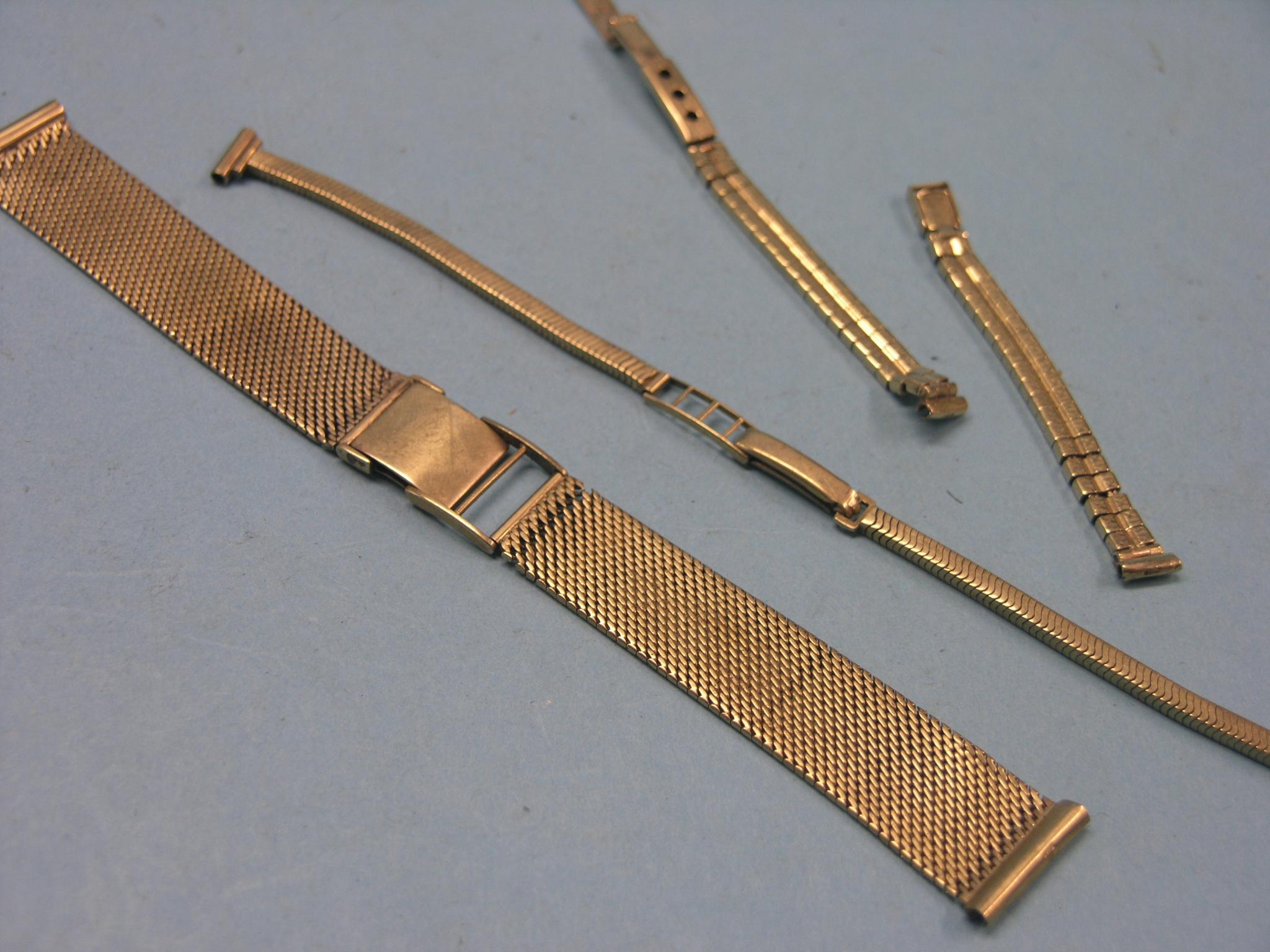 Appraisal: A ct gold flexible gentleman's watch strap grams two other