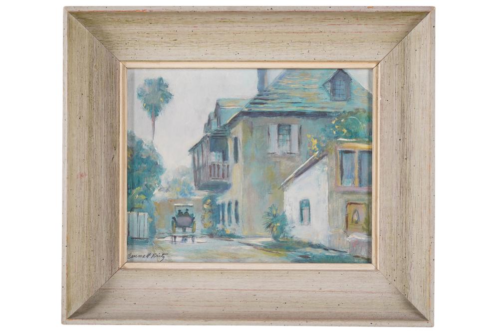 Appraisal: EMMET JOHN FRITZ AVILES STREET PATIO HOUSE FLORIDA gouache on