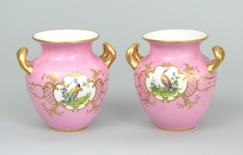 Appraisal: A Pair of Minton Porcelain Vases ca - A pair