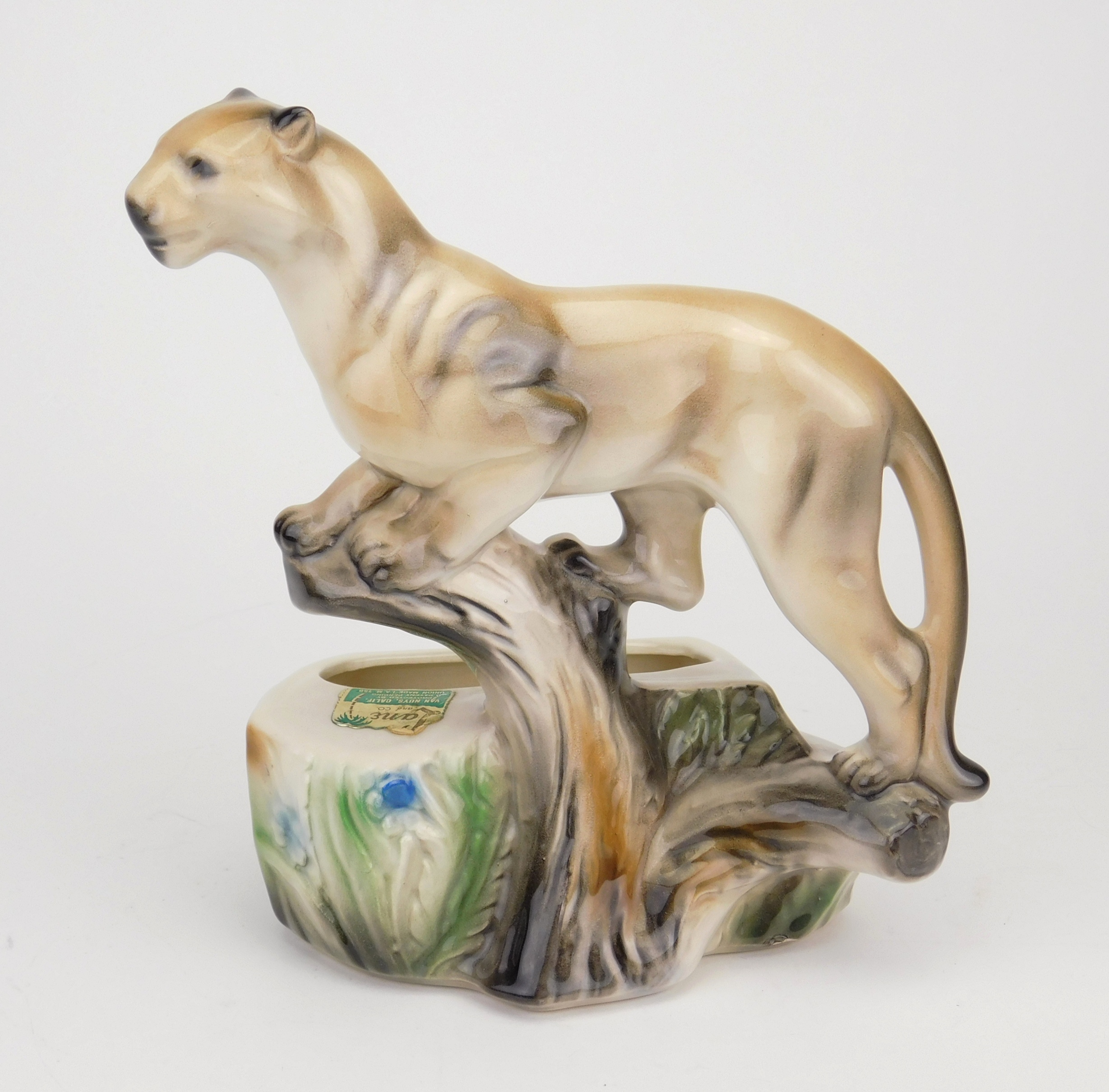 Appraisal: California Lane Company pottery mountain lion ca 's very good