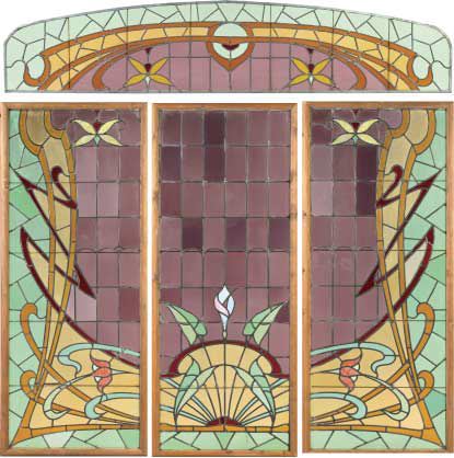 Appraisal: Set of Four Stained Glass and Leaded Widows fourth quarter