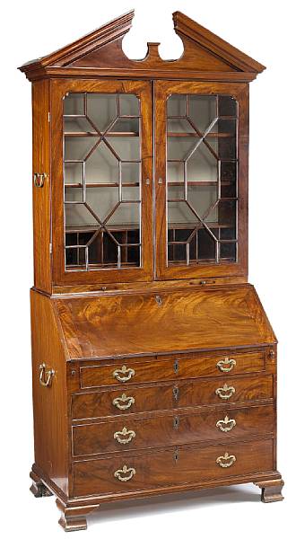 Appraisal: A George III mahogany secretary bookcase fourth quarter th century