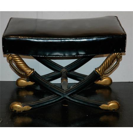 Appraisal: Neoclassical Style Painted and Parcel Gilt Stool Estimate -