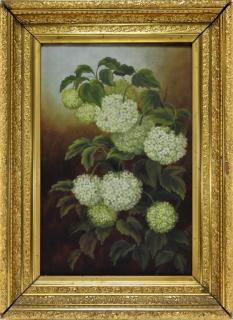 Appraisal: Fall River School Hydrangea Still Life Painting MASSACHUSETTS CIRCA An