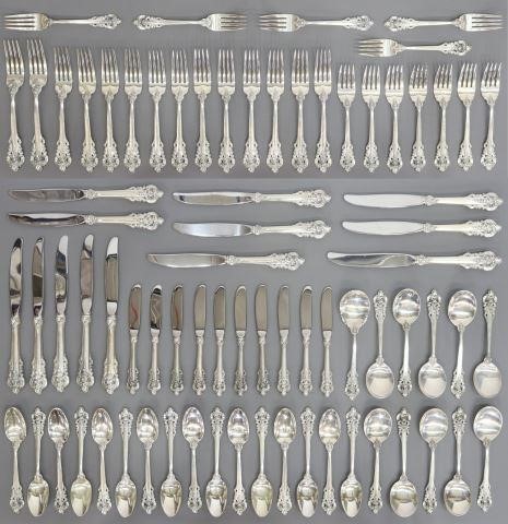 Appraisal: lot of American sterling silver flatware service Wallace Silversmiths in