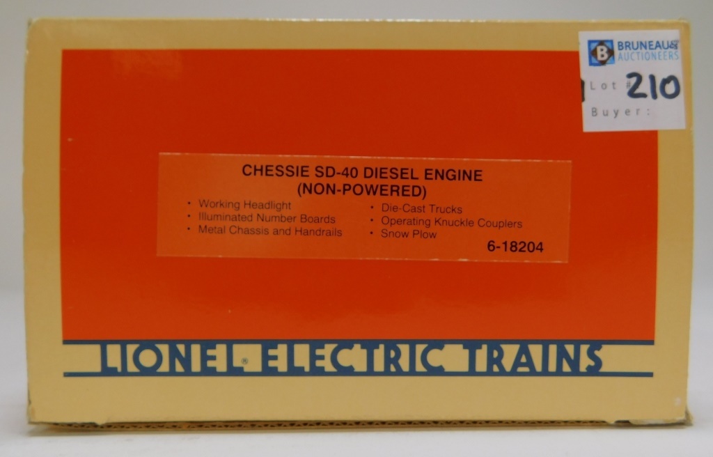 Appraisal: LIONEL CHESSIE SD- DIESEL ENGINE NP O TRAIN Item no