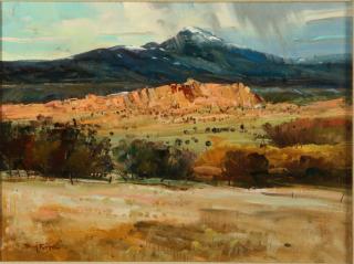 Appraisal: DAN RIPPE TEXAS T C OIL ON CANVAS WILLIAM DICKERSON