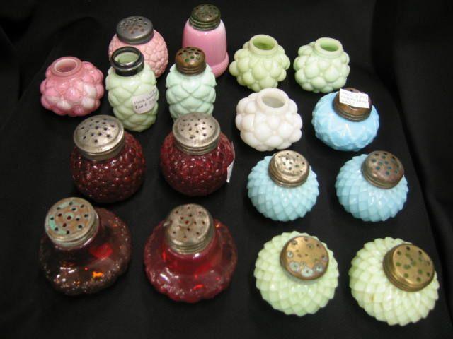 Appraisal: pc Victorian Art Glass Salt Pepper shaker collection