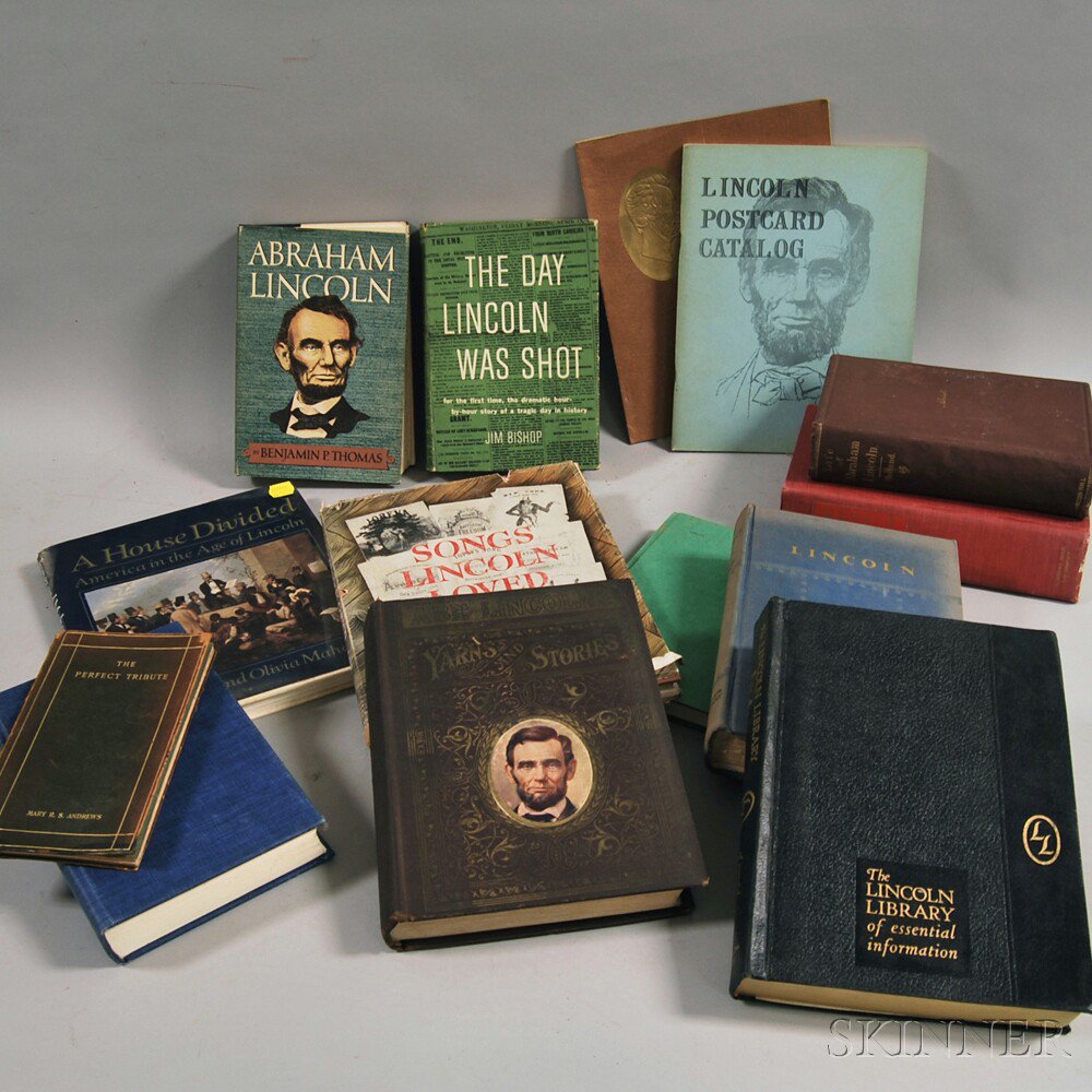 Appraisal: Reference Books on Abraham Lincoln including biographies presidential papers and