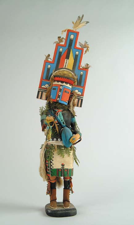 Appraisal: LARGE HOPI KACHINA DOLL th Century Large painted headdress with